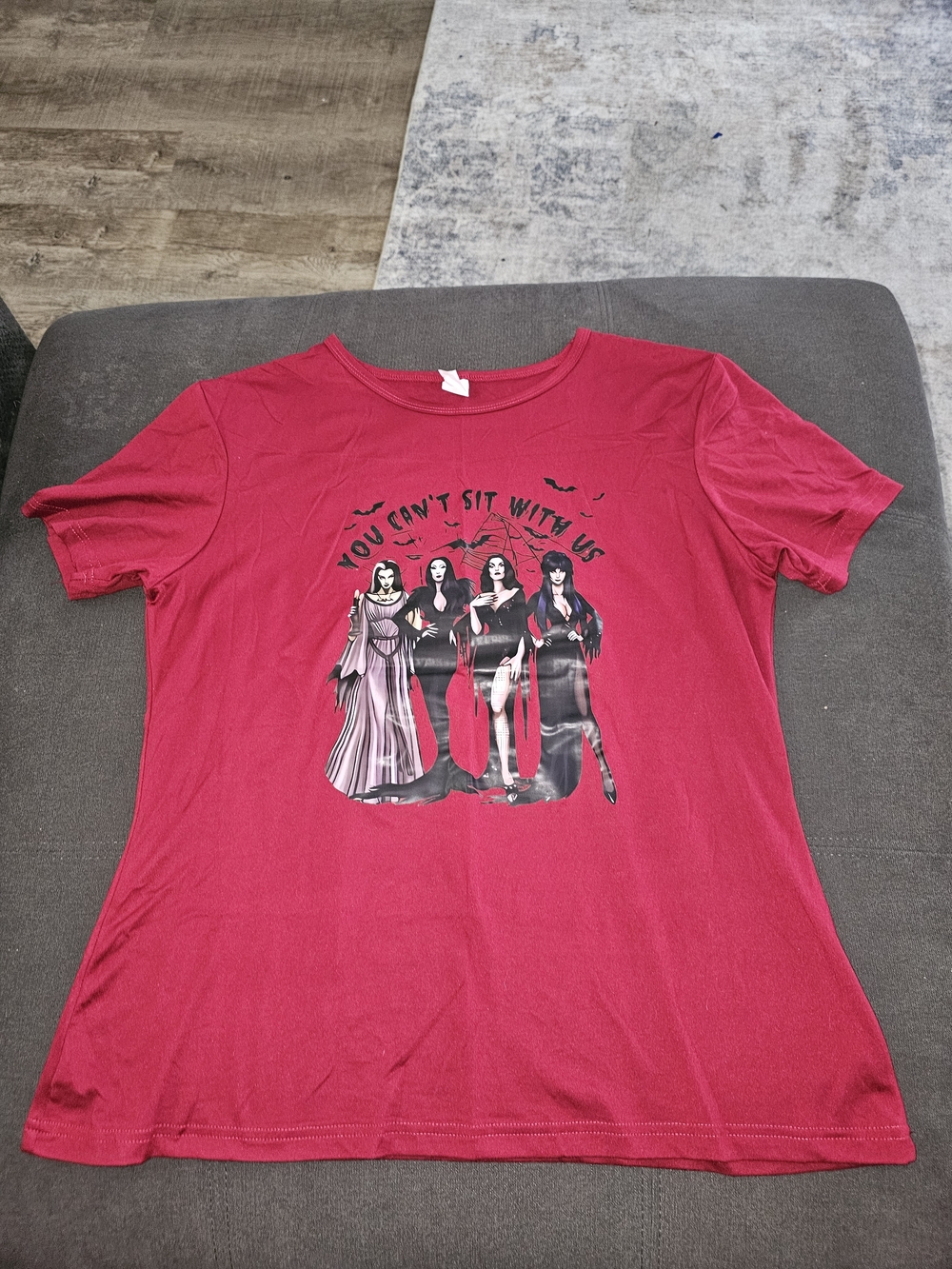 Women’s Short Sleeve Graphic Tee in Deep Pink - You Can’t Sit With Us
